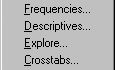 Descriptive Procedures Menu
