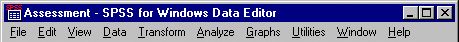 SPSS Data Editor Menu Bar